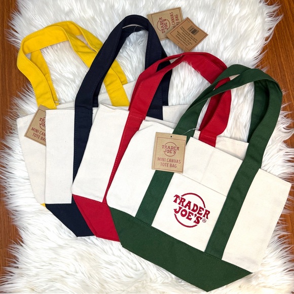 Trader Joe'S Handbags - Trader Joe’s Mini Canvas Tote Bag – Limited Edition Grocery Totes